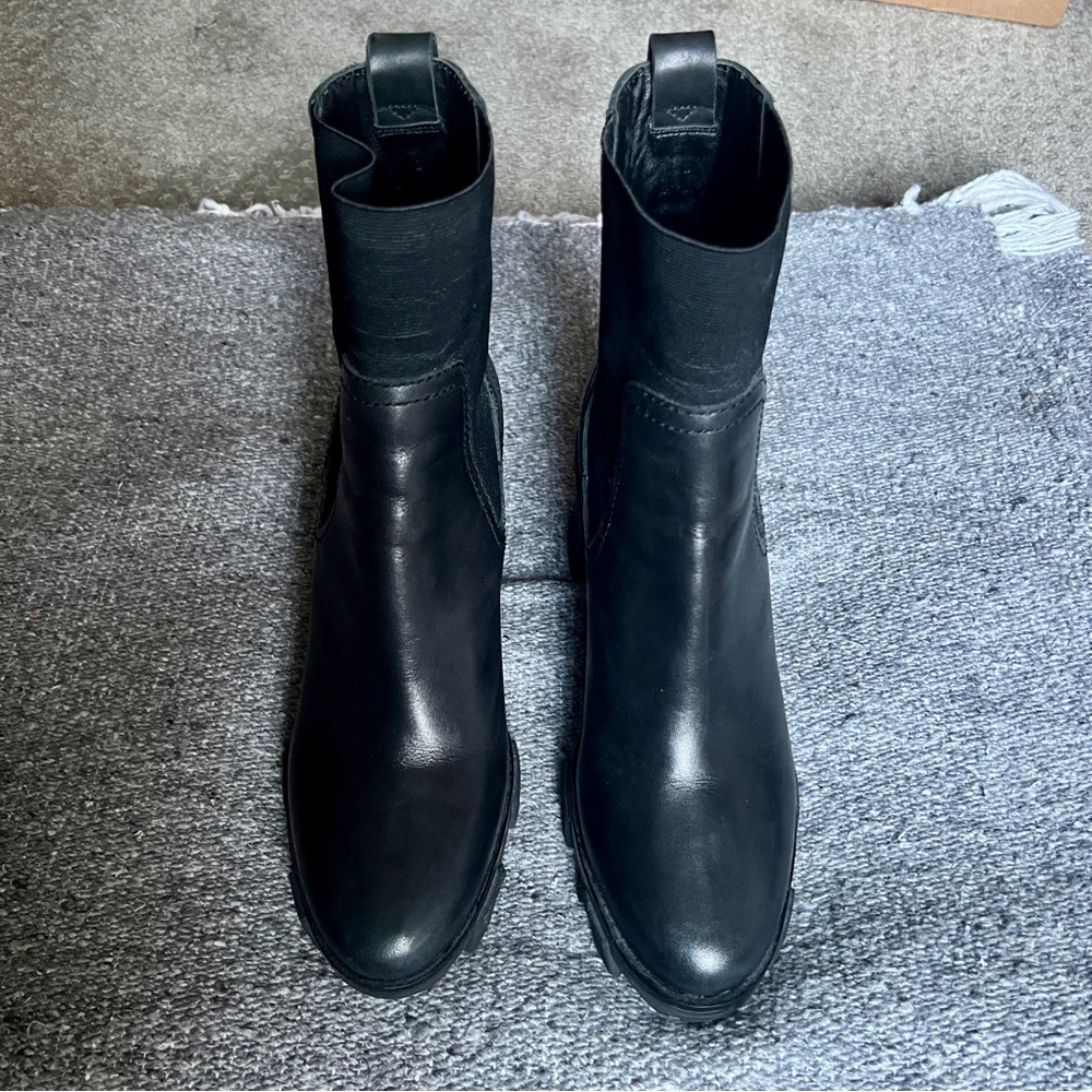 Rag & Bone Shiloh High Boots Black Leather Ankle Bootie 39 - Picture 4 of 7